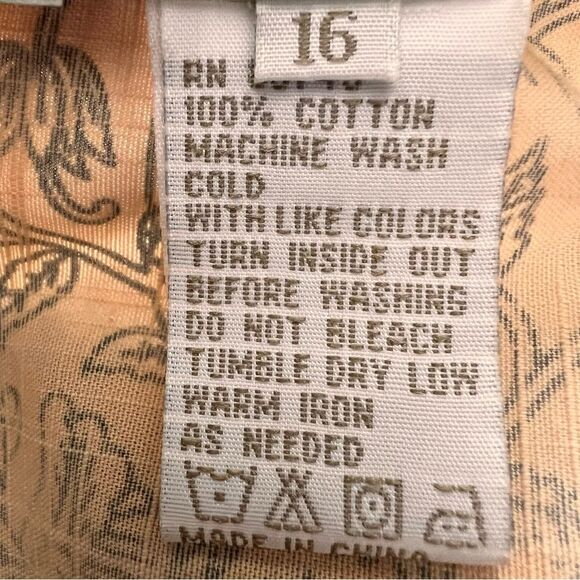 The Territory Ahead Button Front Floral Print Dress Size 16 Cotton Short Sleeved - Picture 10 of 10